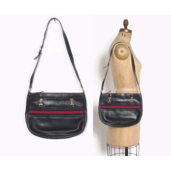 Gucci 1955 Horse-bit style navy leather hobo style shoulder bag - Picture 6 of 11